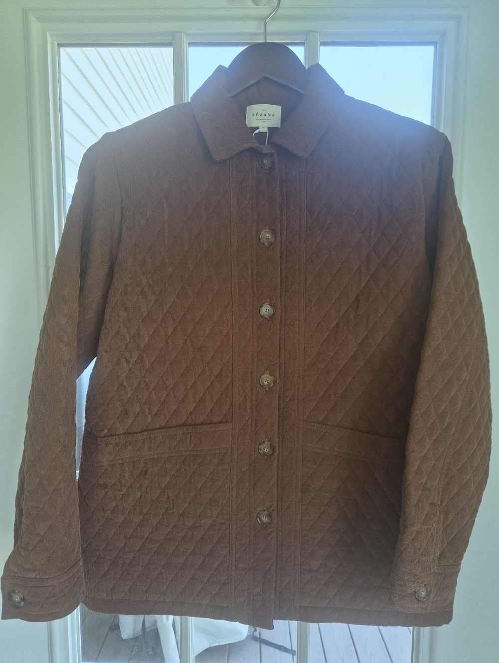 *NWT* [Sezane] Will Jacket In Camel Velvet, Size M - Picture 2 of 10